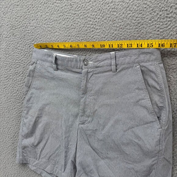 FJ Foot Joy Chino Shorts Mens Grey Flat Front Nylon Stretch 6" Size 32 - Picture 10 of 12